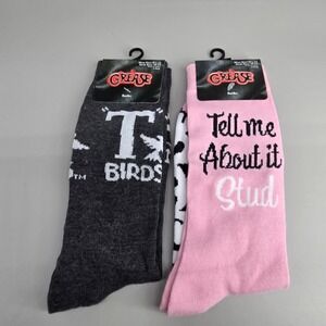 Grease Movie Socks Bundle 10-13 T-Birds Tell Me About It Stud Retro 50s New